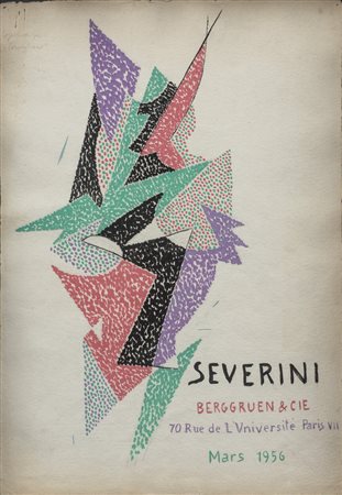 GIno Severini (Cortona, 1883 - Parigi, 1966) Ritmo di danza - Progetto per...
