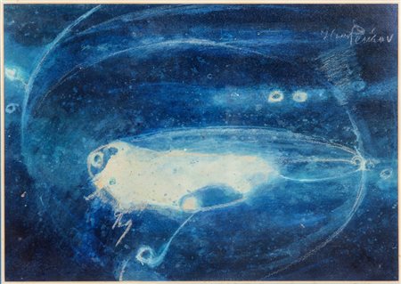 Ilia Peikov (1911 - 1998) Senza titolo 1969 tecnica mista su cartoncino 35,5...