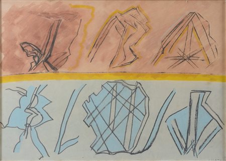 Antonio Licata (1810 - 1892) Senza titolo 1967 tecnica mista su carta 49,5...