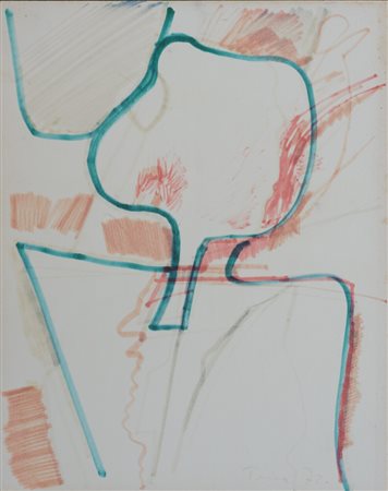 Zlatko Prica (1916 - 2002) Composizione 1972 tecnica mista su carta 29 x 23,5...