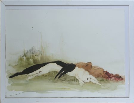 Hope Atherton (1973 - ) Mound 2001 pastello e acquarello su carta 55,9 x76,2...