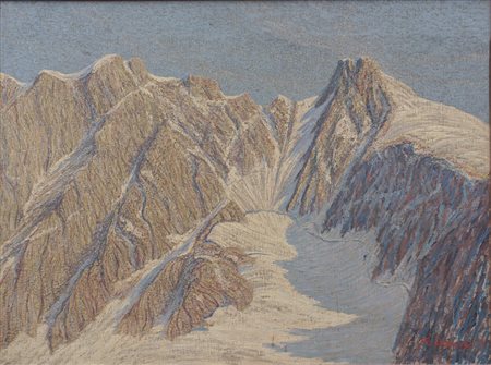 Vincenzo Schiavio (1888 - 1954) Paesaggio montano olio su tela 60 x 80 cm....