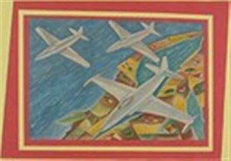 Pietro Ardigò (att. nel XX sec. - ) Perlustrazione aerofuturista sulla città...