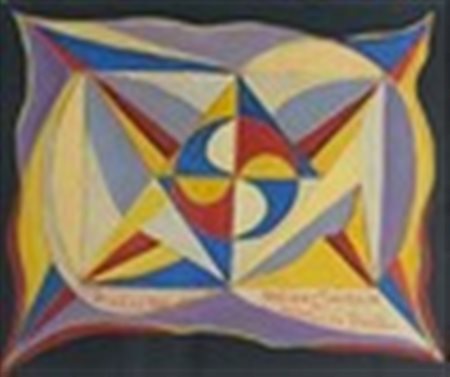 Primo Cimeraso (1910 - 1972) Motivo futurista - Futurando Balla olio materico...