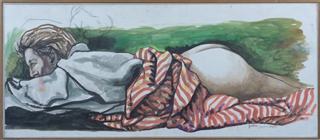 Renato Guttuso (1911 - 1987) Ricordo di Napoli acquarello, china e matita su...