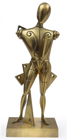Giorgio De Chirico (1888 - 1978) Castore 1973 bronzo dorato 27 x 10,5 x 7,5...