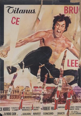 Rotere6 (1953 - ) Fist of Fury / The Chinese Connection 1971 decollage su...