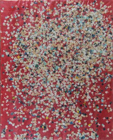 Tano Festa (1938 - 1988) Coriandoli 1983 tempera e coriandoli su tela e...