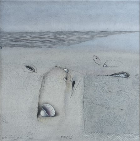 Claudio Cargiolli ( - 1952) Sullo sfondo ancora il mare 1995 tecnica mista su...