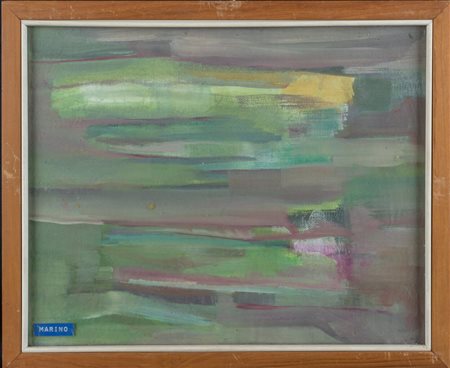 Marino Ceccarelli (1909 - 1990) Composizione astratta 1965 olio su tela 24 x...