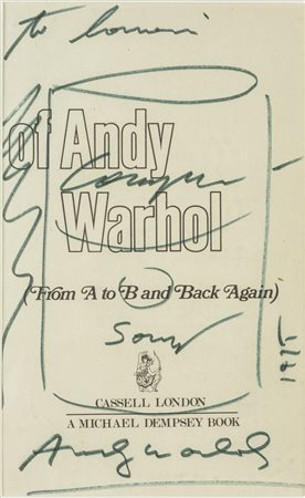 Andy Warhol (1928 - 1987) Frontespizio di "Philosophy of Andy Warhol From A...