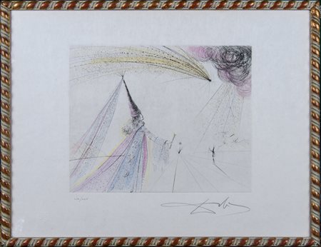 Salvador Dalì (1904 - 1989) Urania (Les Muses) 1971 litografia a colori 41 x...