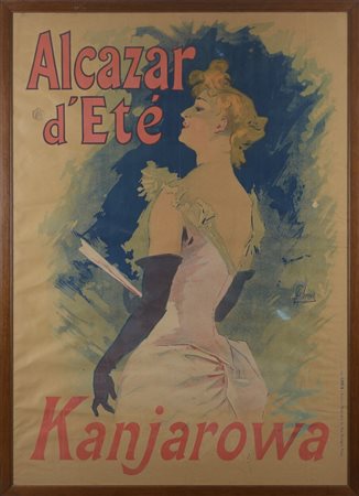 Jules Chéret (1836 - 1932) Alcazar d'Eté. Kanjarowa Poster 121 x 86,5 cm....