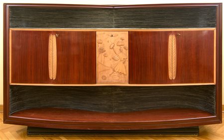Vittorio Dassi (1923 - 1973) Grande credenza - mobile bar 1940-50 ca. legno...