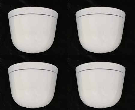 Federico De Majo (XX - - XXI sec. ) Quattro vetri mezzaluna per appliques...