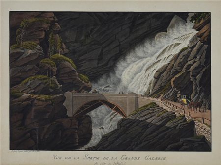 VUE DE LA SORTIE DE LA GRANDE GALERIE, epoca fine del XIX secolo...