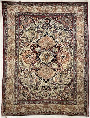 Tappeto Kirman cm 212x140 evidenti segni di rape' evidenti segni di sporco