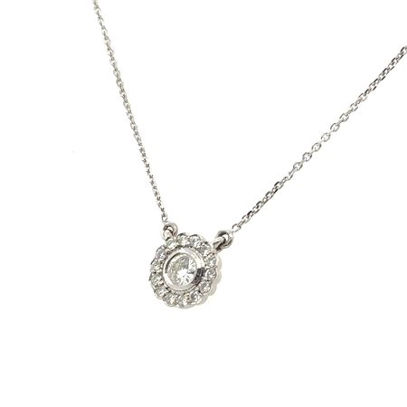 GIROCOLLO IN ORO BIANCO 2.85 GR CON DIAMANTI - DH-P90