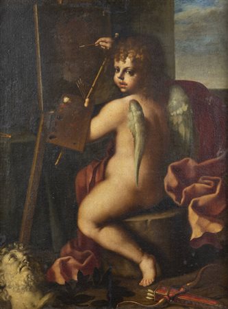 PITTORE ANONIMO<BR>"Allegoria delle arti" XVII secolo