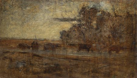 ANTONIO FONTANESI<BR>Reggio Emilia 1818 - 1882 Torino<BR>"Paesaggio"