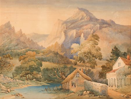 GAETANO FASANOTTI<BR>Milano 1831 - 1882<BR>"Paesaggio"