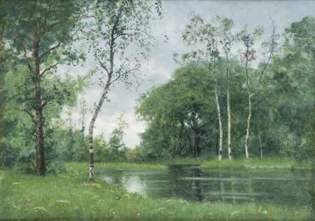 MARCO CALDERINI<BR>Torino 1850 - 1941<BR>"Paesaggio"