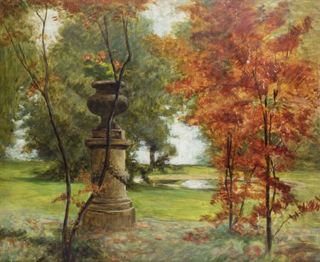 CARLO POLLONERA<BR>Alessandria d'Egitto (Egitto) 1849 - 1923 Torino<BR>"Giardino"