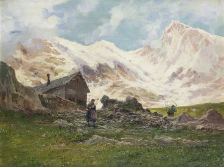 GIUSEPPE GHEDUZZI<BR>Crespellano (BO) 1889 - 1957 Torino<BR>"Pedriola (Macugnaga") 1929