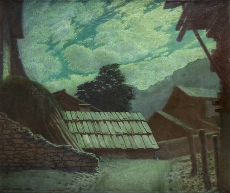 MARIO REVIGLIONE Torino 1883 - 1965 "Notturno (Ayas)" 1926