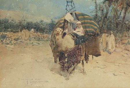 GUSTAVO SIMONI<BR>Roma 1845 - 1926 Palestrina (ROMA)<BR>"Carovana", Roma, 1894