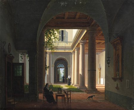 GIOVANNI BATTISTA DELL'ACQUA<BR>Milano 1790-1845<BR>"Monastero della Vettabbia" Milano 1822