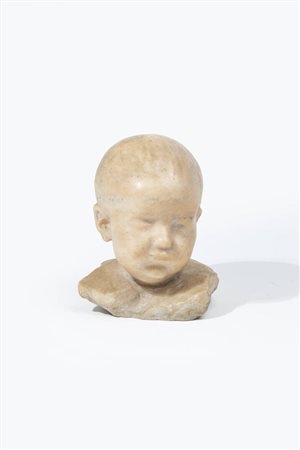 EUGENIO PELLINI<BR>Marchirolo (VA)1864-1934 Milano<BR>"Testa di bambino"