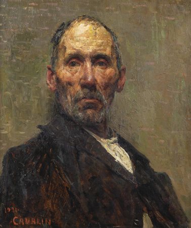 MARIO CAVALLA<BR>Torino 1902 - 1962 Bordighera (IM)<BR>"Ritratto di uomo" 1921