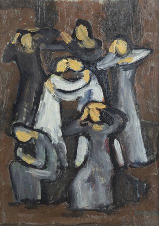 DAPHNE MAUGHAM CASORATI<BR>Londra (Regno Unito) 1897 - 1982 Torino<BR>"Figure di donne"