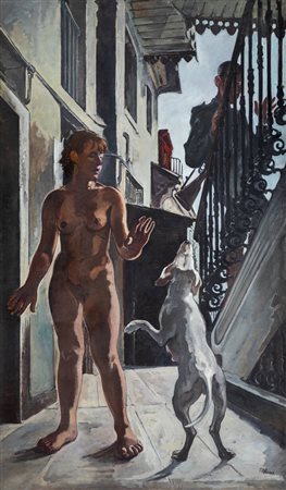 ITALO CREMONA<BR>Cozzo Lomellina (PV) 1905 - 1979 Torino<BR>"Artemide e Atteone"  1935 circa