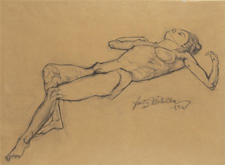 FRITZ WOTRUBA<BR>Vienna (Austria) 1907-1975<BR>"Nuda distesa" 1940