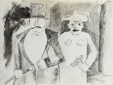 FRANZ BORGHESE<BR>Roma 1941 - 2005<BR>"Senza titolo" 1973