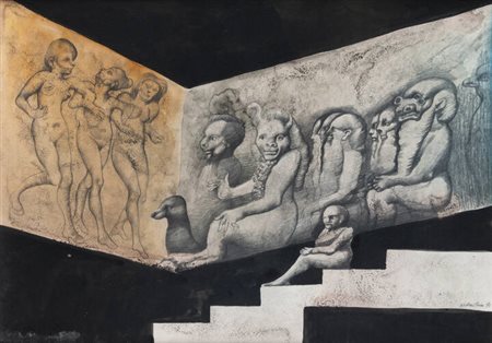 JAN LEBENSTEIN Brest (Bielorussia) 1930 - 1999 Cracovia (Polonia) "Double Jeux" 1970