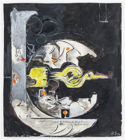 GRAHAM SUTHERLAND<BR>Londra (Gran Bretagna) 1903 - 1981<BR>"Senza titolo" 1974