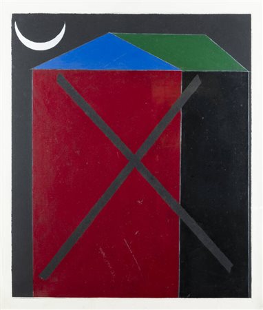 FRANCO ANGELI Roma 1935 - 1988 "Omaggio al Costruttivismo" metà anni '80