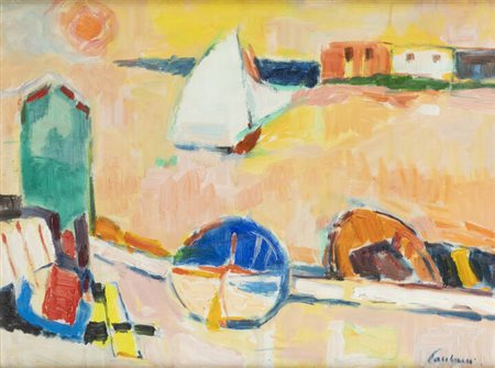 ENRICO PAULUCCI<BR>Genova 1901 - 1999 Torino<BR>"Vela" 1989