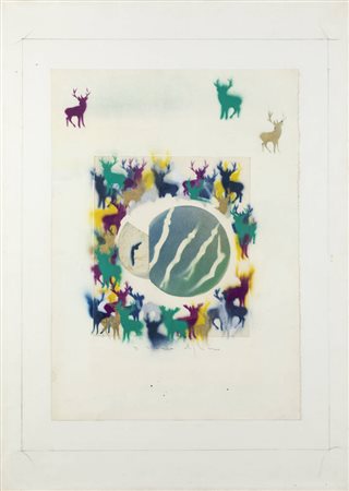 ALIGHIERO BOETTI<BR>Torino 1940 - 1994 Roma<BR>"Senza titolo" 1981