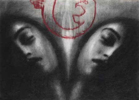 OMAR GALLIANI<BR>Montecchio Emilia (RE) 1954<BR>"Disegno siamese"