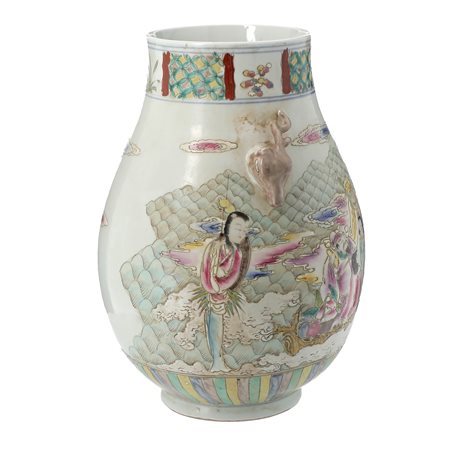 Cina
Vaso di tipo Hu con immortali taoisti