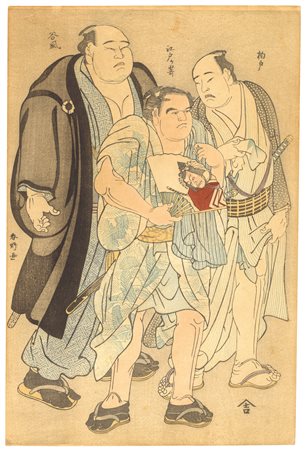 Shunkō Katsukawa (1743 - 1812)
Tre lottatori di sumo, I metà XX secolo 