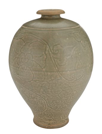 Cina. Dinastia Song (960 - 1279), (?)
Vaso da vino di tipo meiping con decoro di fiori di loto