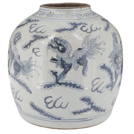 Cina. XX secolo
Giara con decoro di cani di Fo