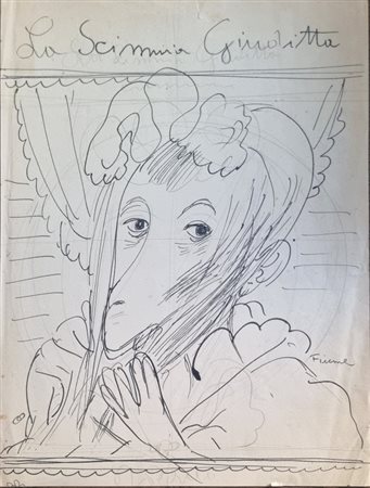 a firma "FIUME" Italia XX sec. "La scimmia Giuditta"