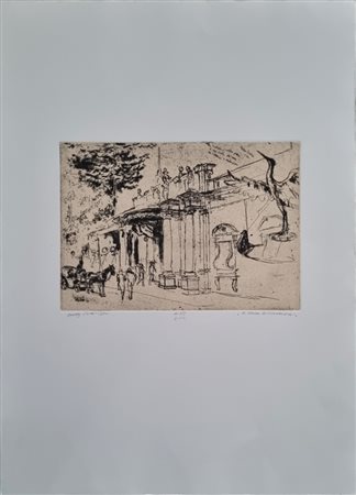 PIACESI WALTER Ascoli Piceno 1929 - Fermignano 2022 "Le darsene di Montecatini"