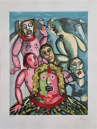 BAJ ENRICO Milano 1924 - Vergiate 2003 "Il generale e i suoi fantasmi"